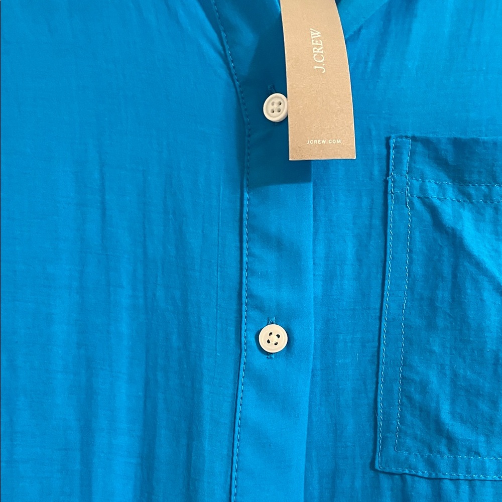 J. Crew woman’s Blue Button-Down Shirt NEW - Picture 3 of 7